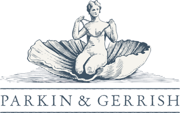 PARKIN AND GERRISH LOGO - ANTIQUE AND VINTAGE JEWELLERY