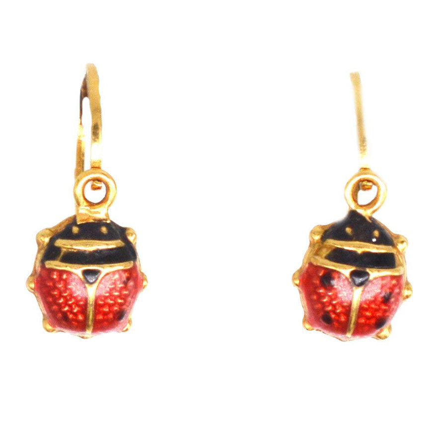 Portuguese Vintage 18ct Gold Ladybird Earrings | Parkin and Gerrish | Antique & Vintage Jewellery
